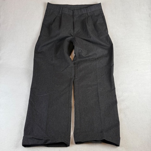 Dockers Other - Dockers Mens 32x30 Charcoal Gray Pleated Stain Defender Dress Cuffed Trousers